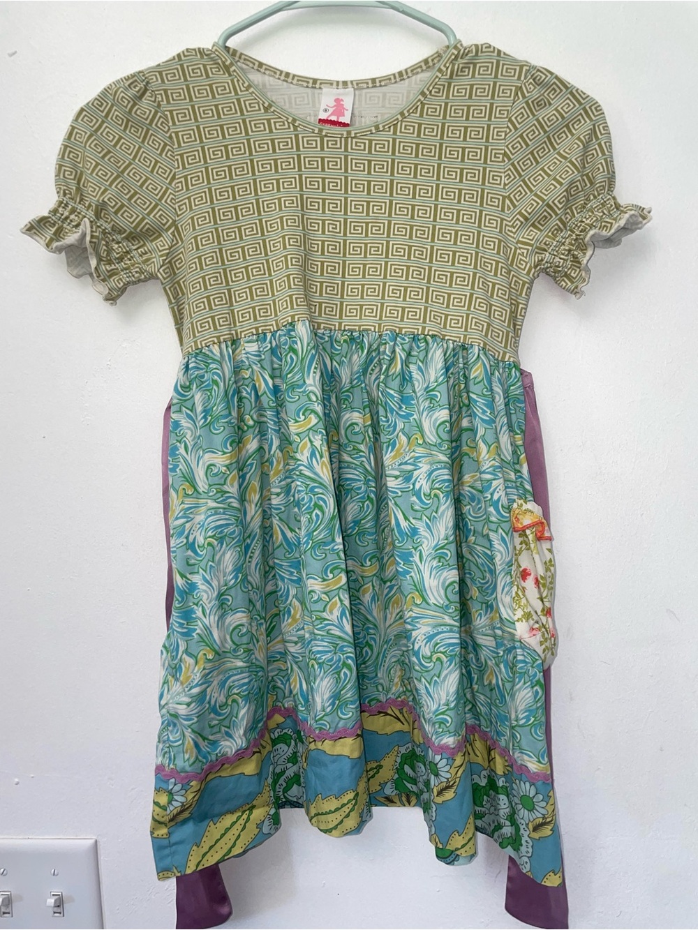 Matilda Jane Serendipity Girls Size 6 Mixed Print Floral Dress Sash